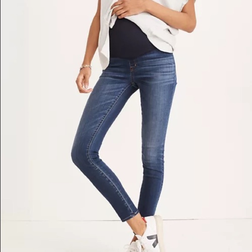 Madewell Maternity Over The Belly Skinny Jeans in Danny Wash